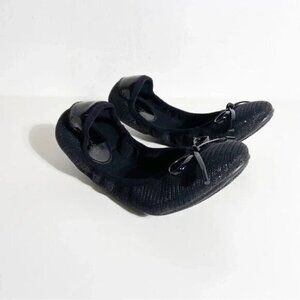MICHAEL Kors BNWT "City Ballet" Slip On Flats Women NEW Black Glitter